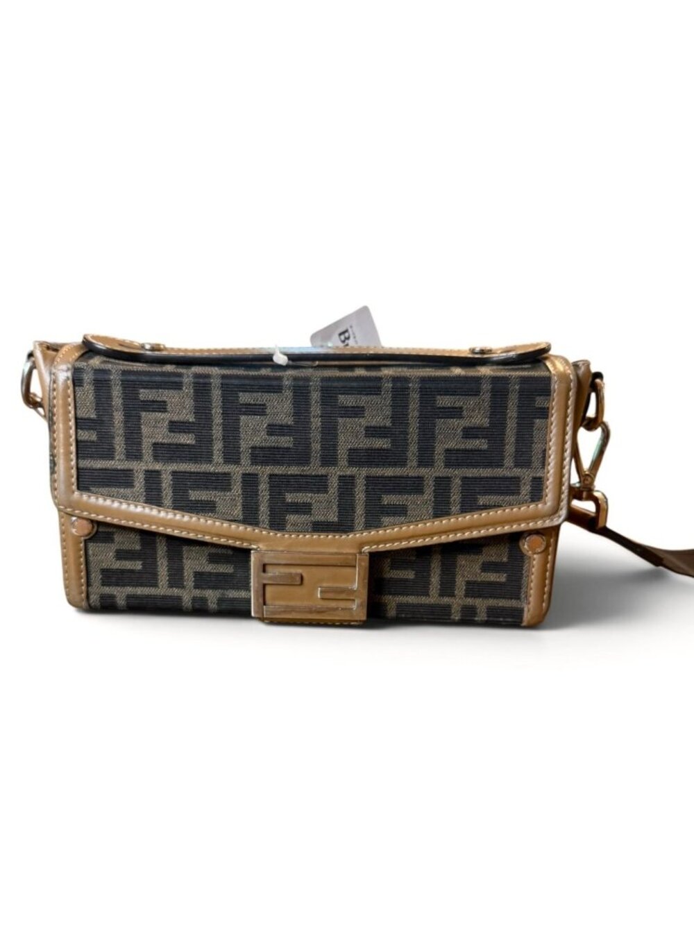 Fendi Zucca Mini Soft Trunk with Adjustable Crossbody Strap and COA